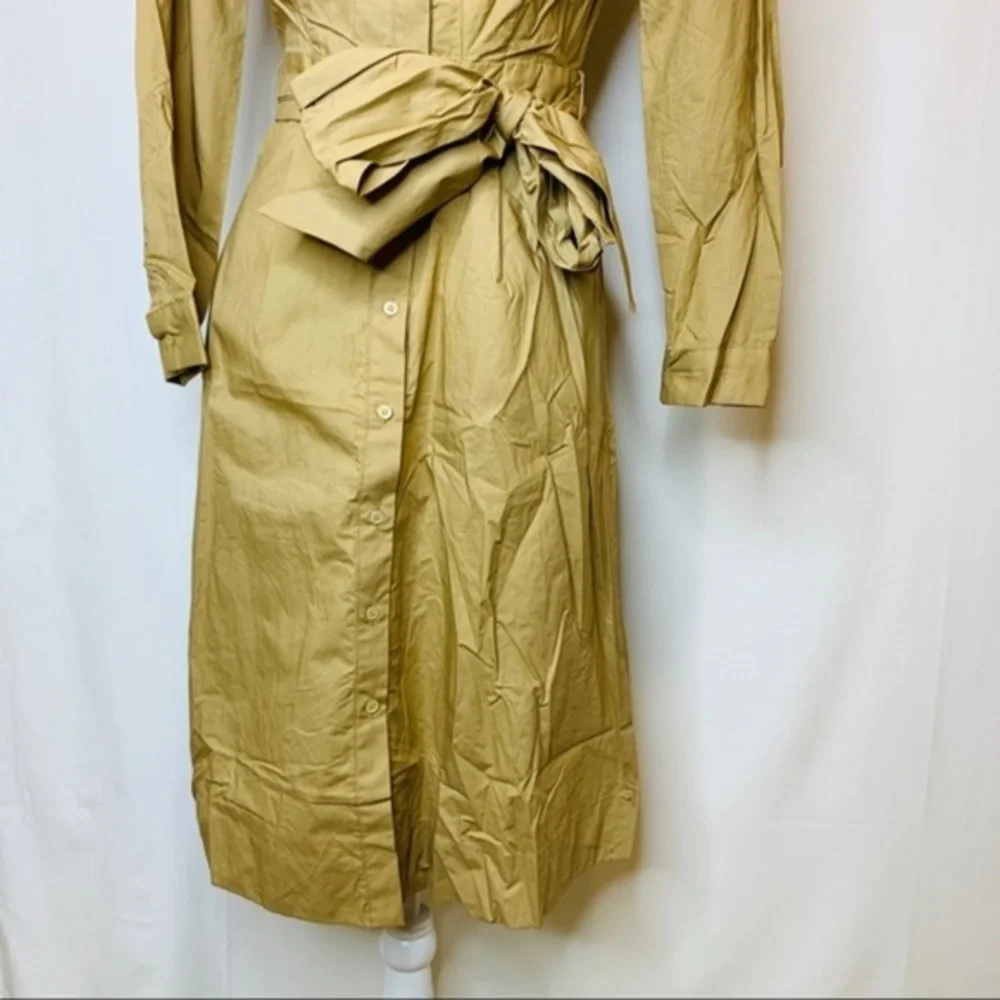 NWT J. Crew safari khaki shirtdress dress 2 XS - Picture 5 of 7